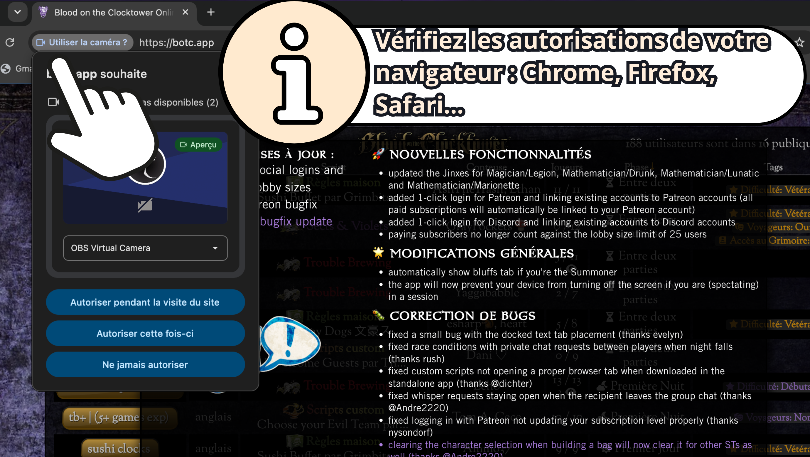 Actualiser la page